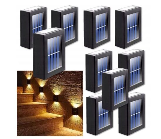 Lauko šviestuvas su saulės baterija, 8 vnt.